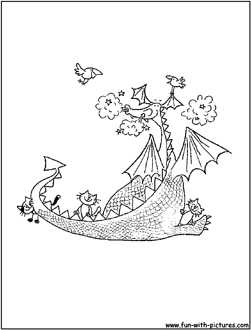 Puff The Magic Dragon Coloring Page 