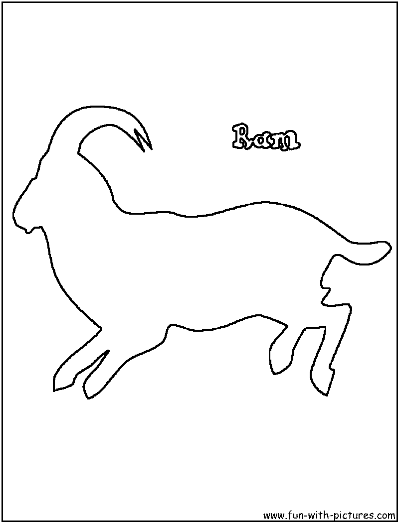 Ram Coloring Page 