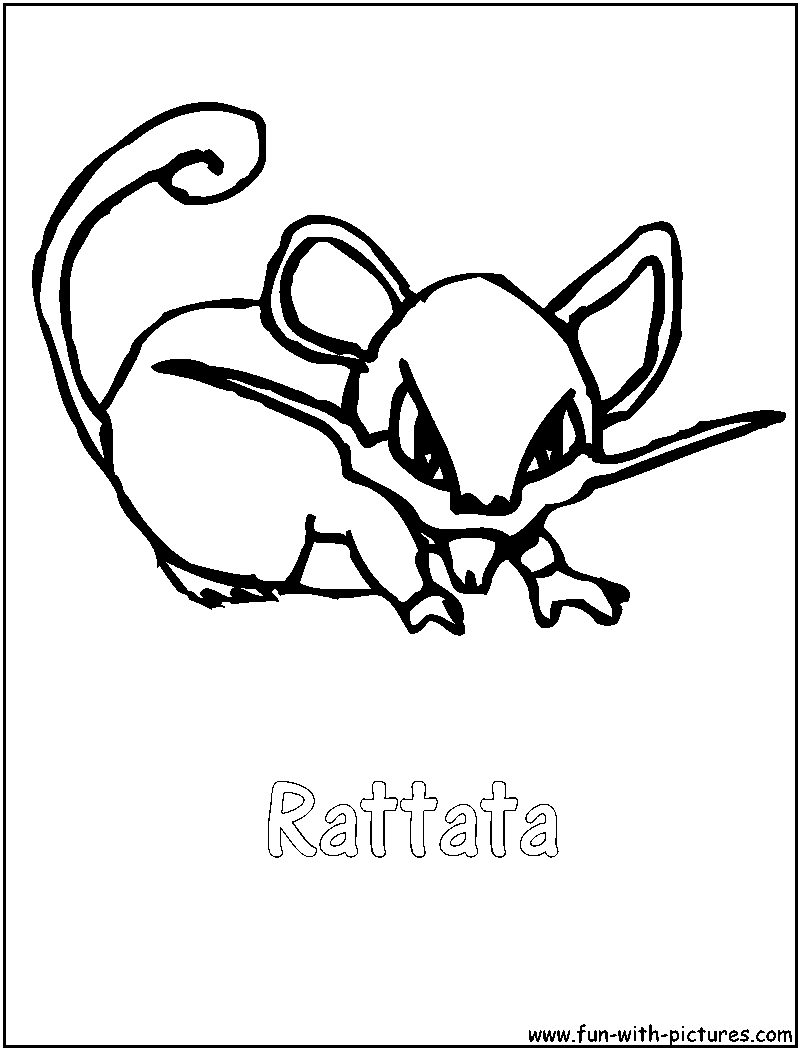 Rattata Coloring Page 