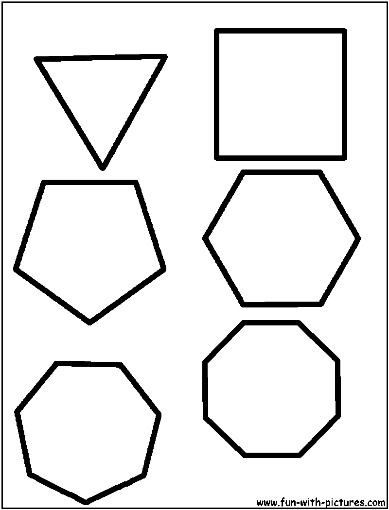 Regular Polygons Coloring Page 