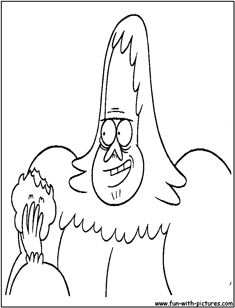Regular Show Skips Coloring Page 