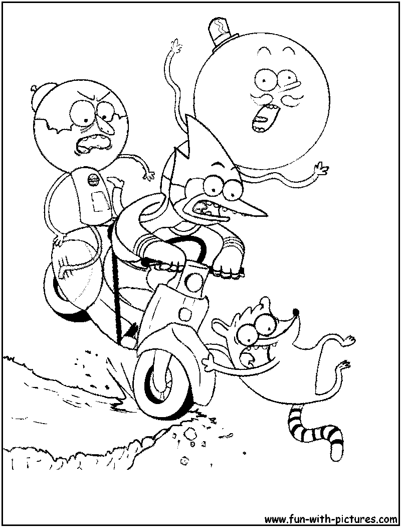 Regularshow Characters Coloring Page 