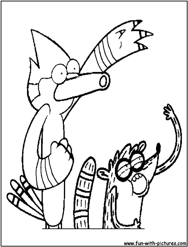 Regularshow Coloring Page 