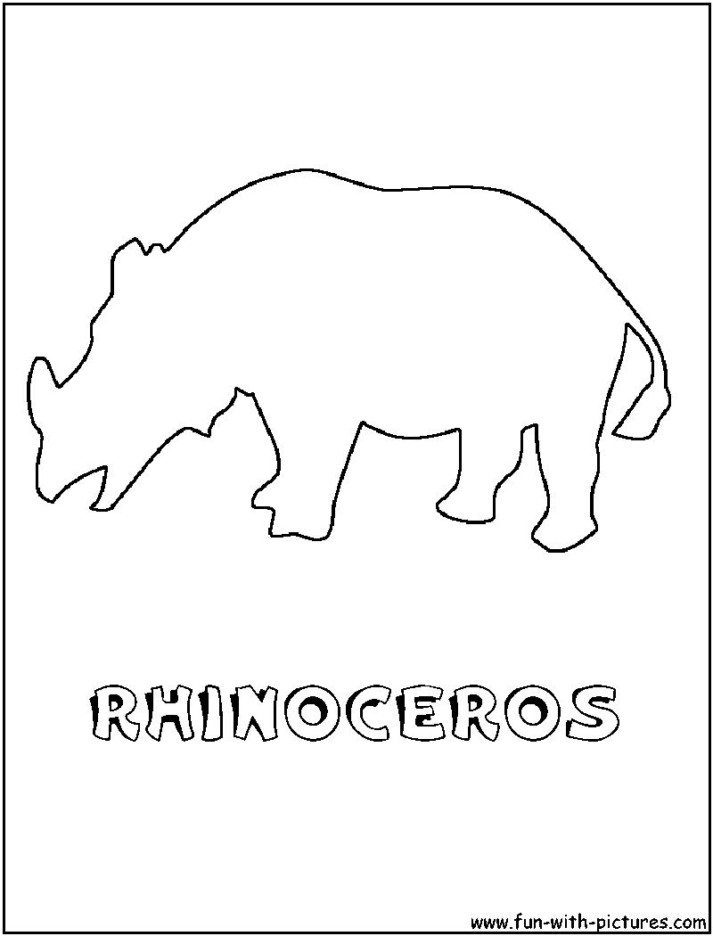 Rhino Coloring Page1 