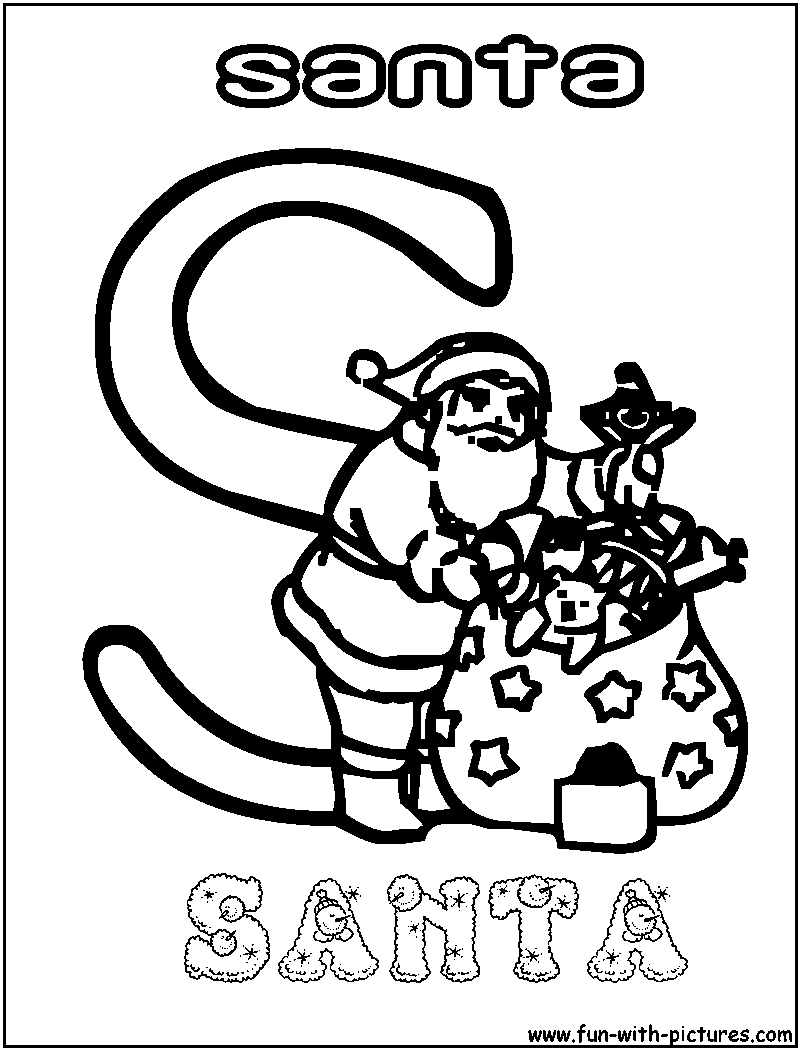 S Santa Coloring Page 