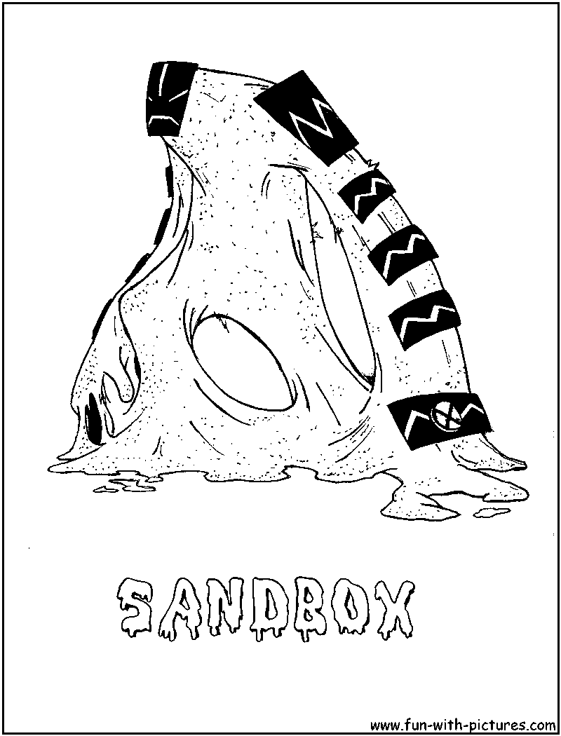 Sandbox Coloring Page 