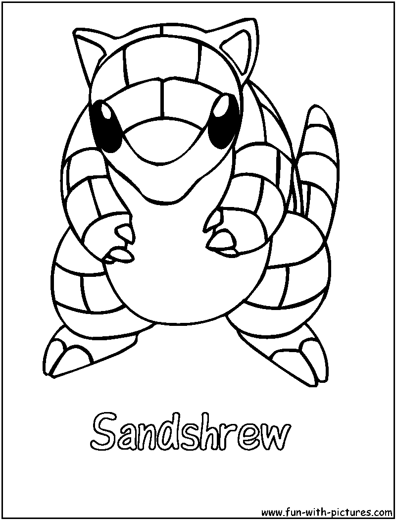 Sandshrew Coloring Page 