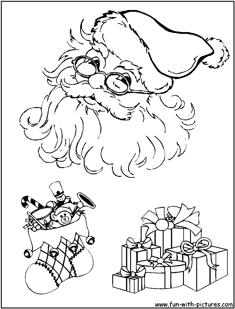 Santas Gifts Coloring Page 