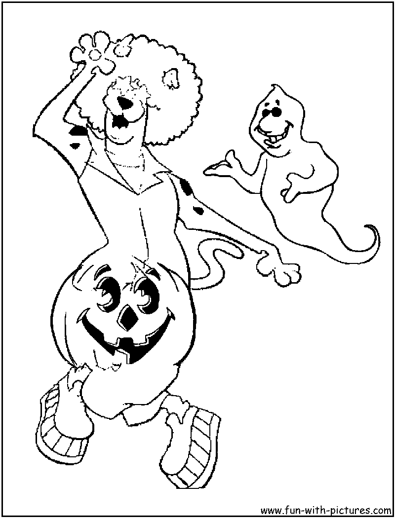 Scooby Doo Halloween Coloring Page 