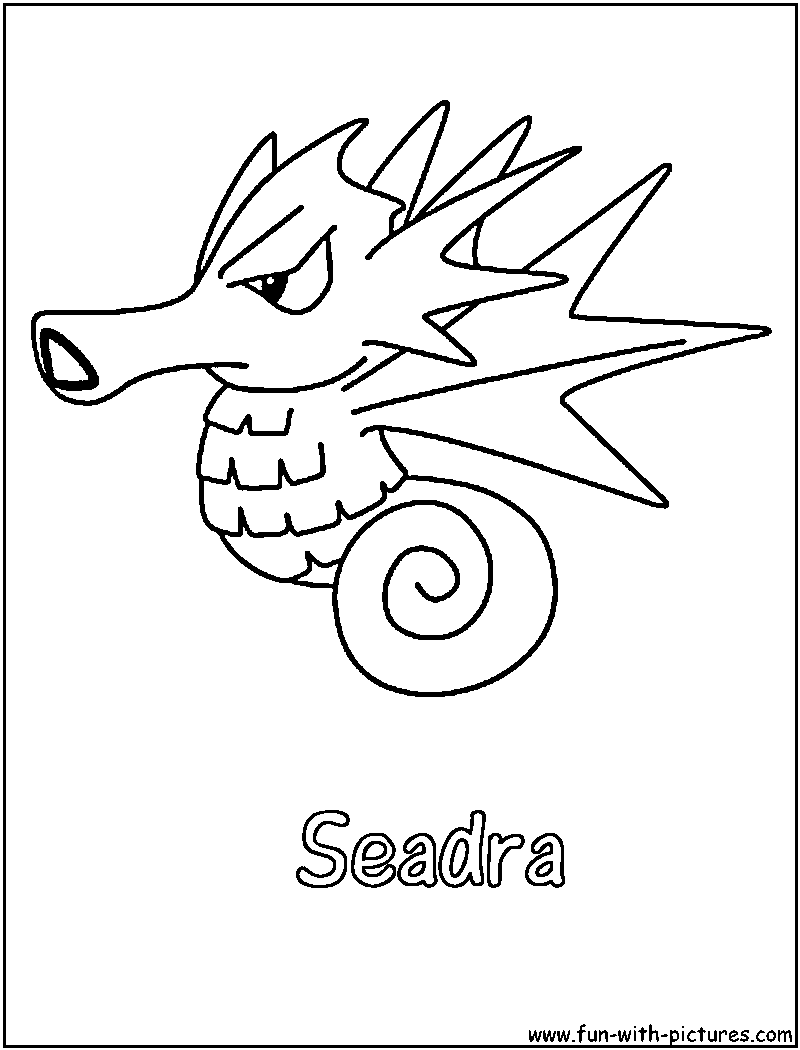 Seadra Coloring Page 