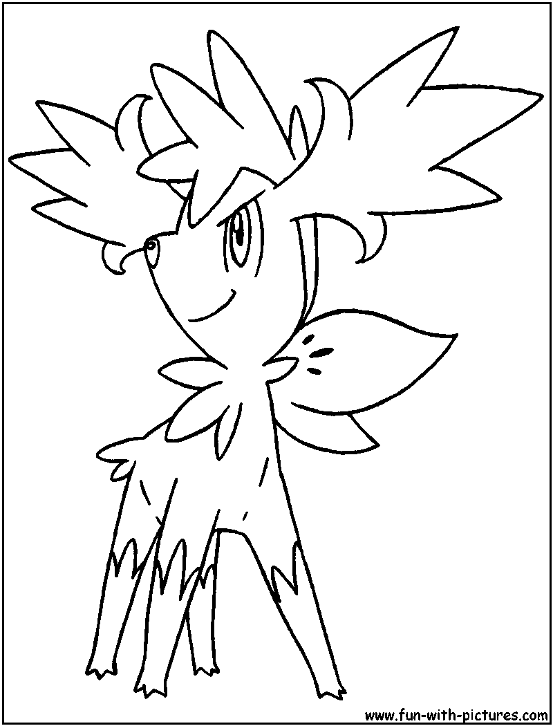Shaymin Sky Coloring Page 