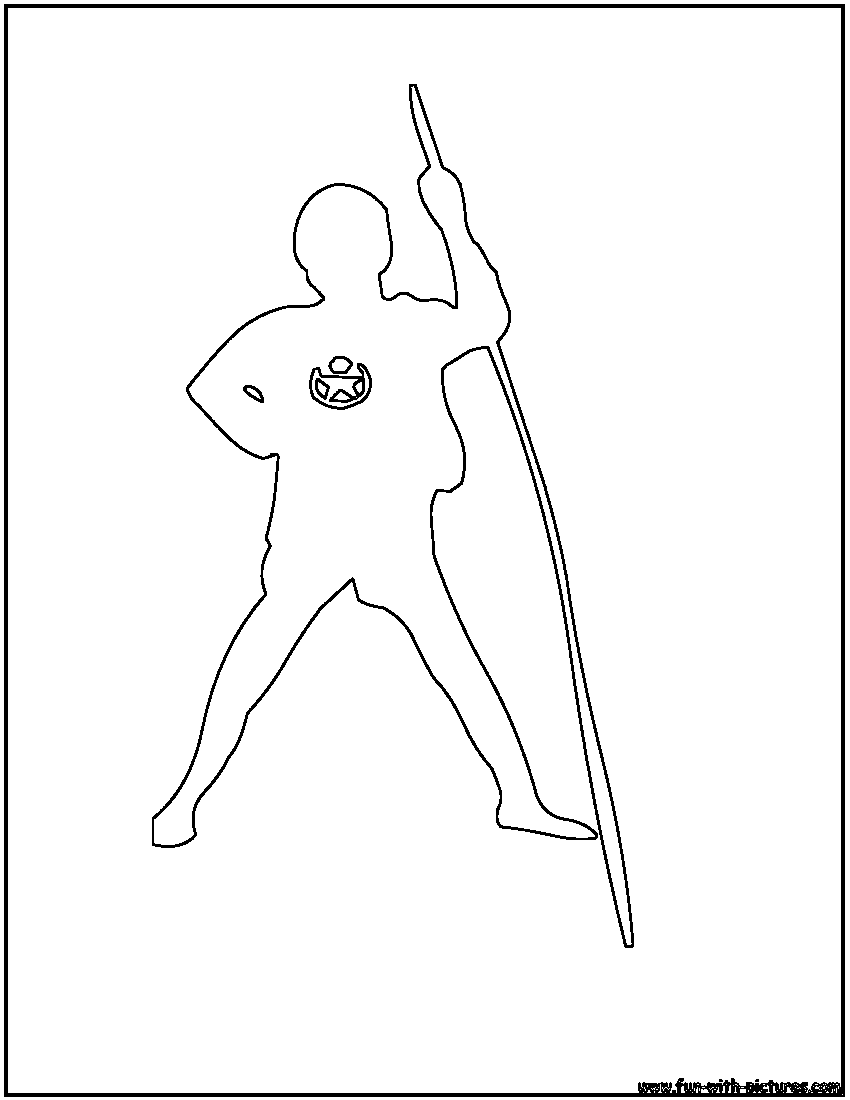 Shepherd Outline Coloring Page 