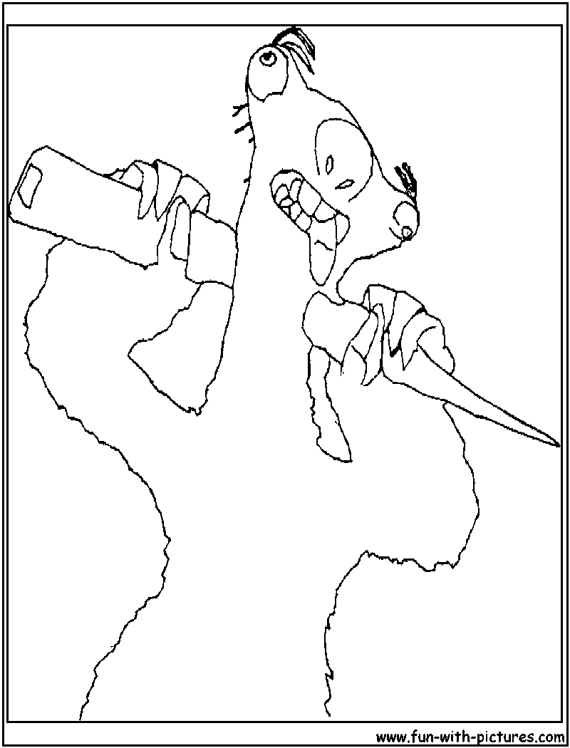 Sid Iceage Coloring Page 