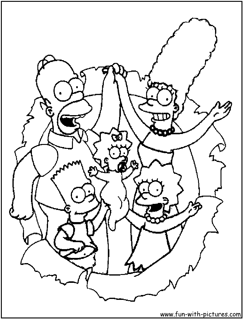 Simpsons Coloring Page 