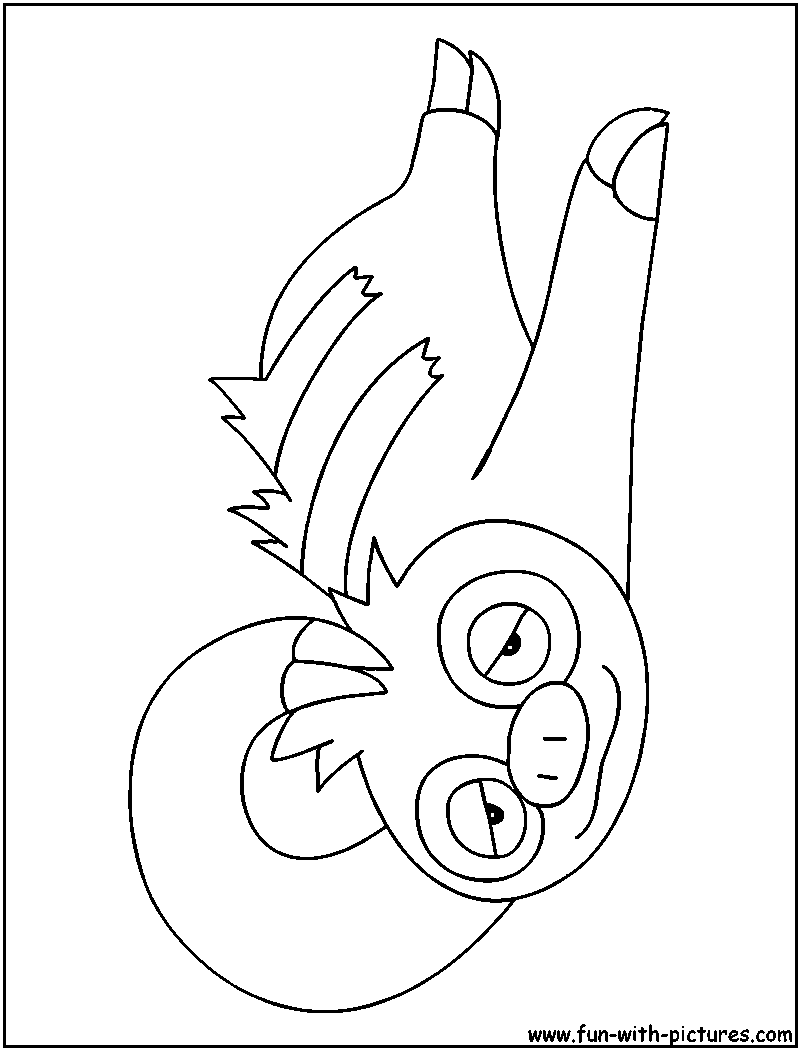 Slakoth Coloring Page 