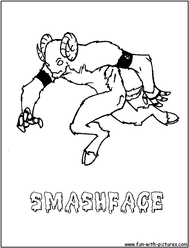Smashface Coloring Page 