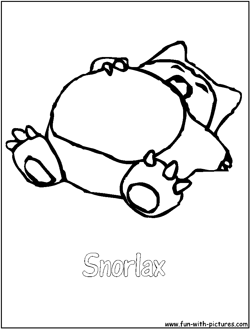 Snorlax Coloring Page 