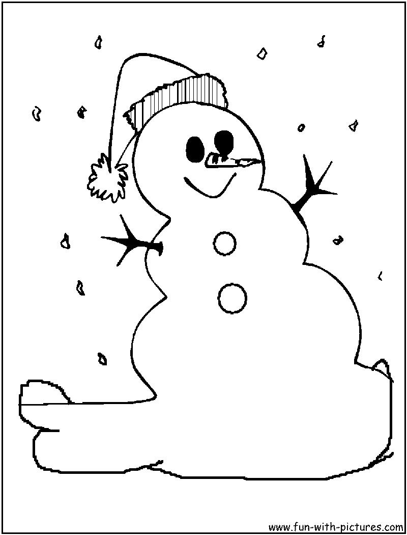Snowman Coloring Page 