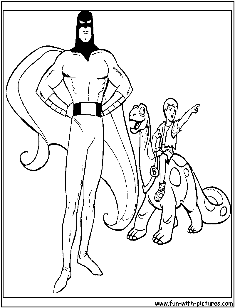 Spaceghost And Dinoboy Coloring Page 
