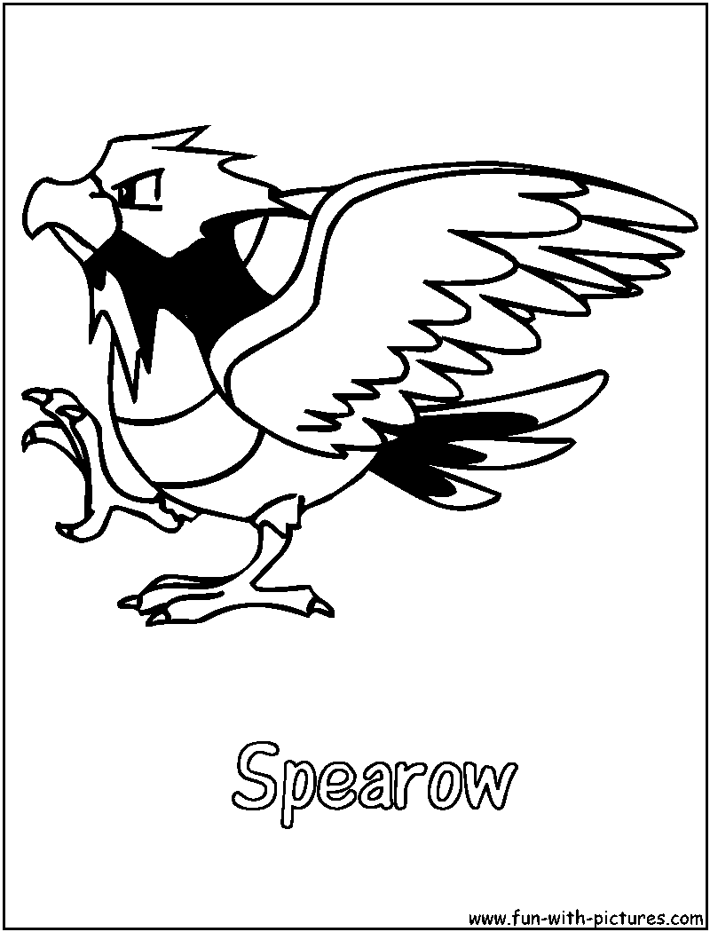 Spearow Coloring Page 