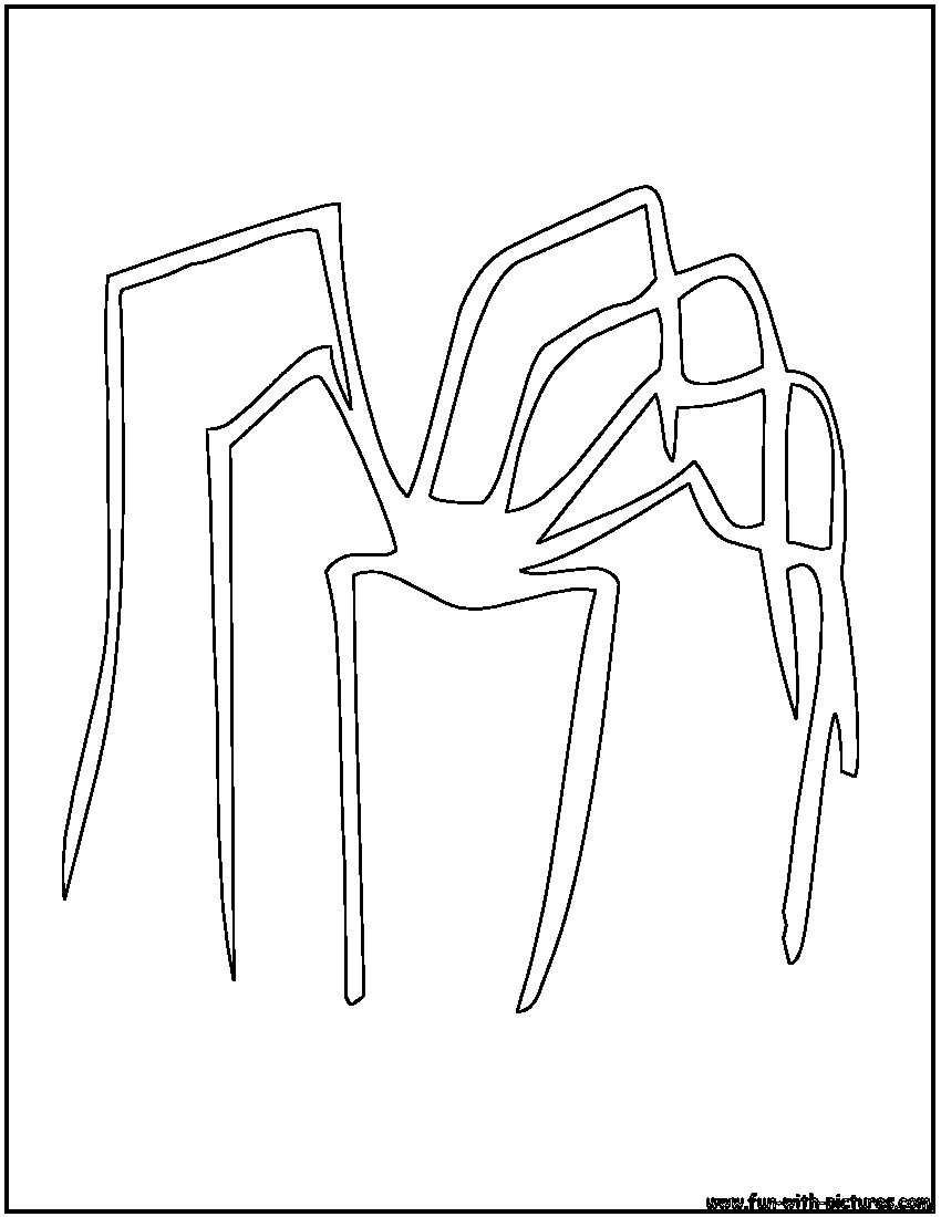Spider Outline Coloring Page 