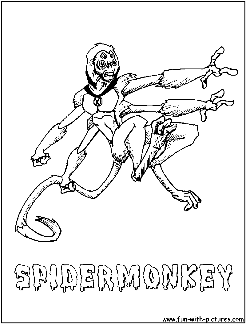 ultimate spider monkey coloring pages - photo #1