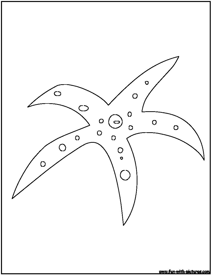 Starfish Outline Coloring Page 