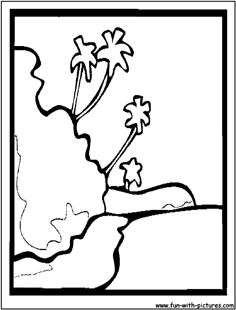 Summer Tropical Coloring Page 