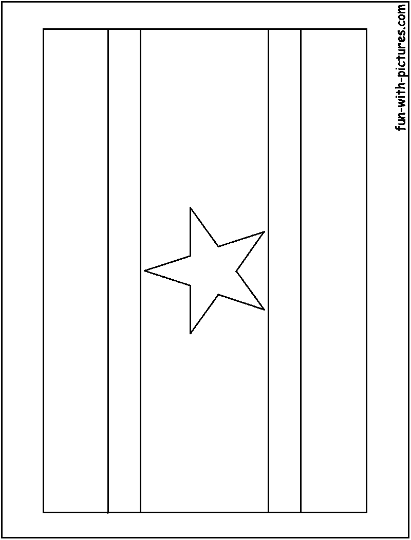 Suriname Flag  Coloring Page