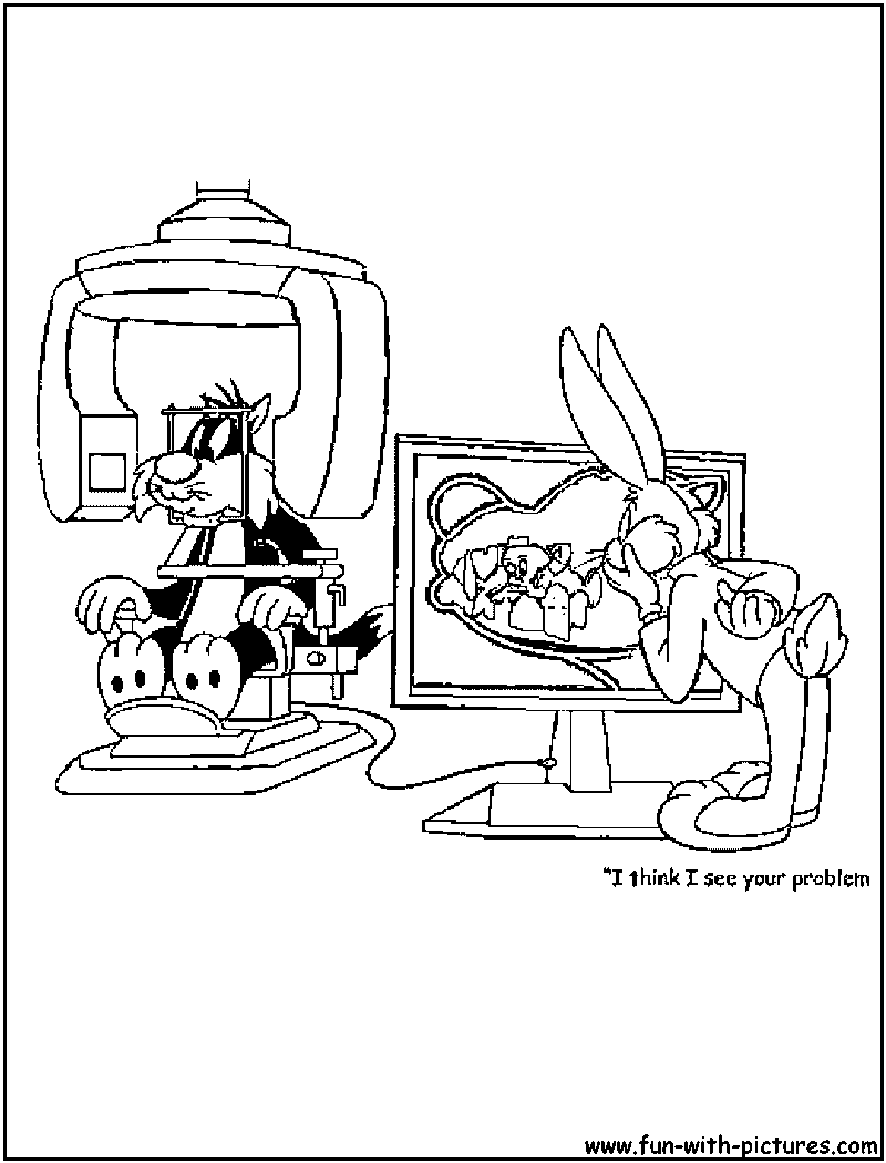Sylvester Xray Coloring Page 