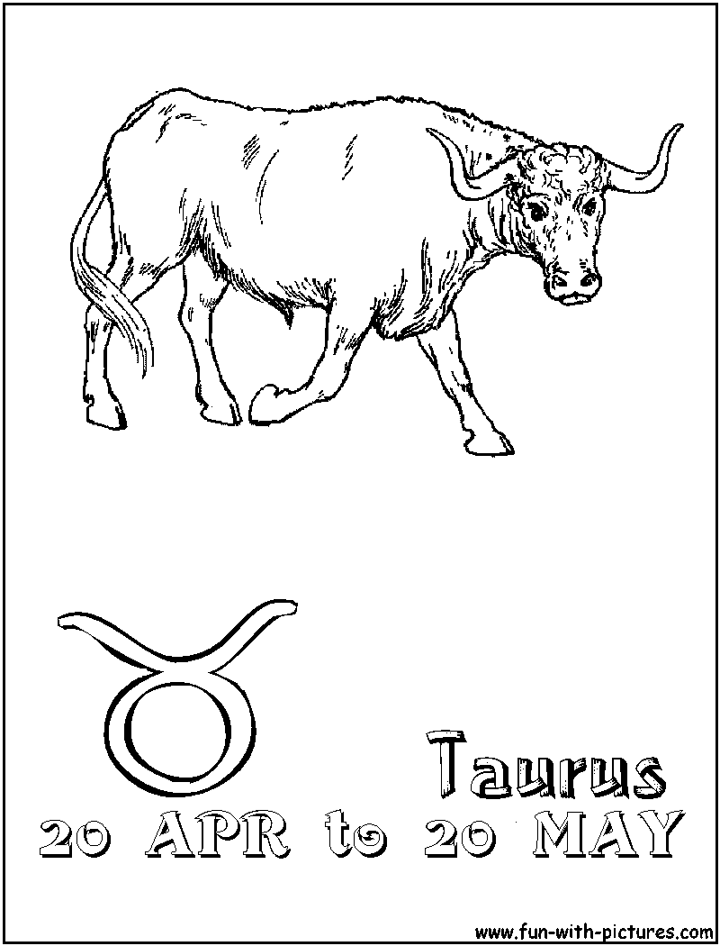 Taurus Coloring Page 
