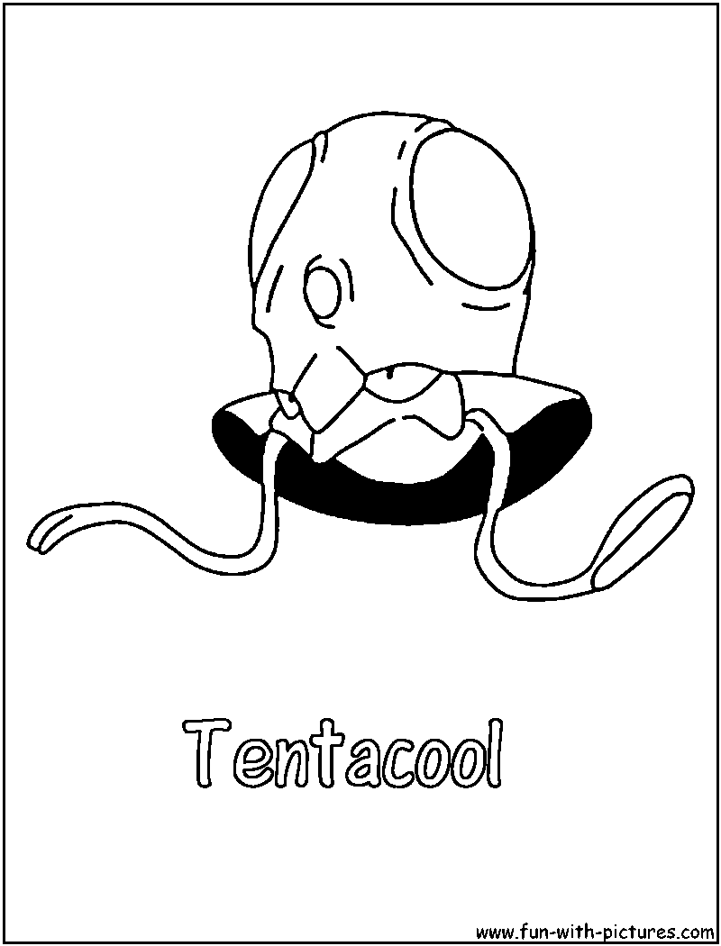 Tentacool Coloring Page 