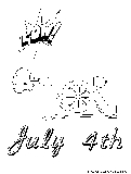4th July Coloring Page 