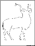 addax antelope outline