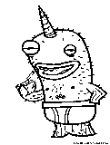 Almostnakedanimals Narwhal Coloring Page 