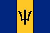 Barbados Flag  Coloring Page