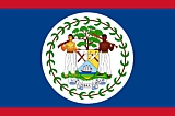 Belize Flag  Coloring Page