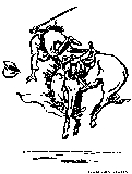 Bucking Horse Coloring Page 
