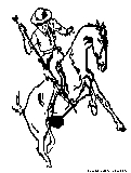 Cowboy Hunting Coloring Page 