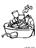 Dishes Coloring Page 