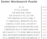 easter wordsearch puzzle