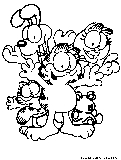Garfield And Friends Coloring Page 