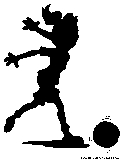 girl football silhouette