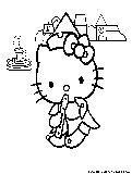 Hellokitty Piedpiper Coloring Page 