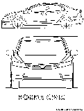 Honda Civic Coloring Page 