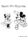 Mickey Backtoschool Coloring Page 