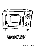 Microwave Oven Coloring Page 