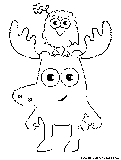 Moose Zee Coloring Page 