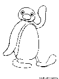 Pingu Cartoon Coloring Page 