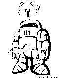 Robot Coloring Page 